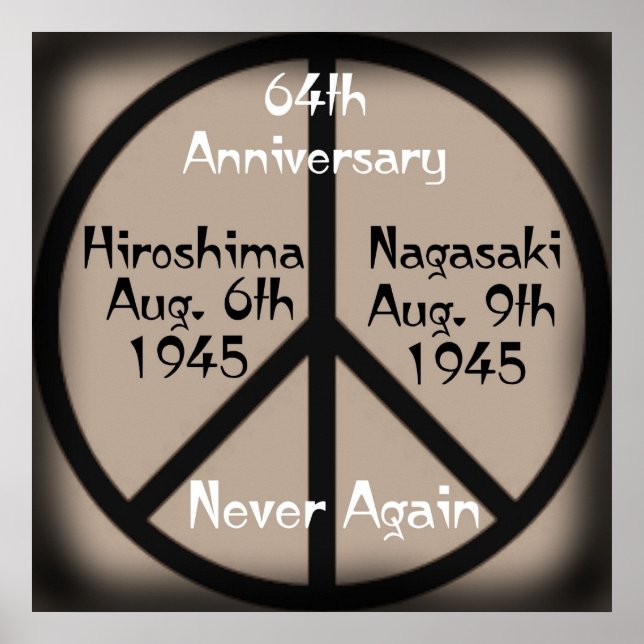 Aldrig mer än Hiroshima/Nagasaki-årsdagen Poster (Framsidan)