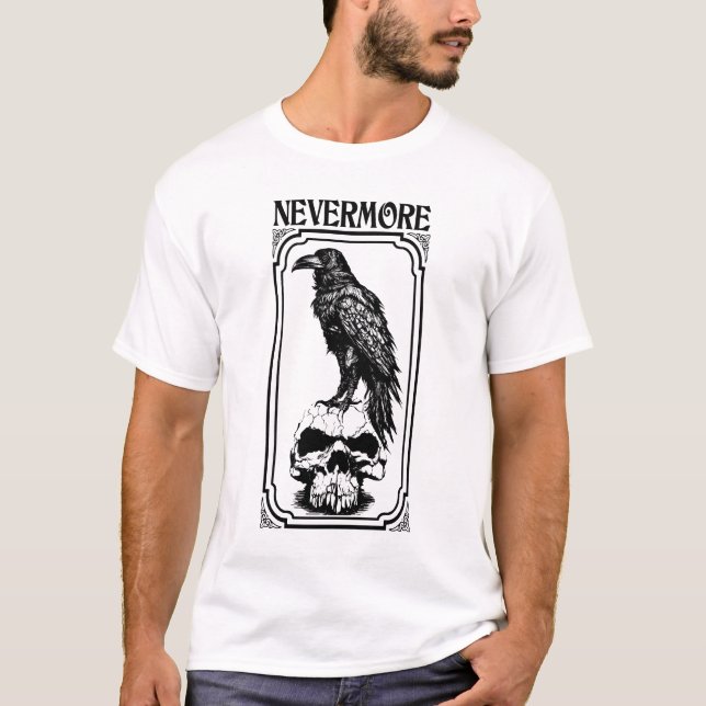 Aldrig mer | Edgar Allan Poe - Korpen T Shirt (Framsida)