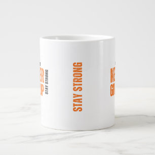 Aldrig mer Ge att stanna kvar vid orange färg Mugg Jumbo Mugg