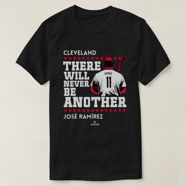 Aldrig mer Jose Ramirez Cleveland MLBPA T Shirt (Design framsida)