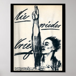Aldrig mer Krig (nie Wieder Krieg) av Kathe Kollwi Poster