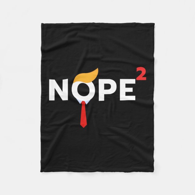 Aldrig mer lustigt Trump Wig Politisk Costume Demo Fleecefilt (Framsidan)