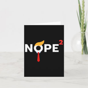 Aldrig mer lustigt Trump Wig Politisk Costume Demo Kort