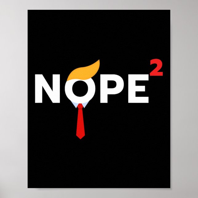 Aldrig mer lustigt Trump Wig Politisk Costume Demo Poster (Framsidan)