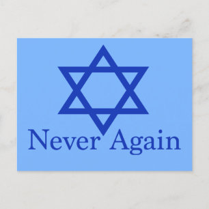 Aldrig mer om David Holocaust minne Vykort