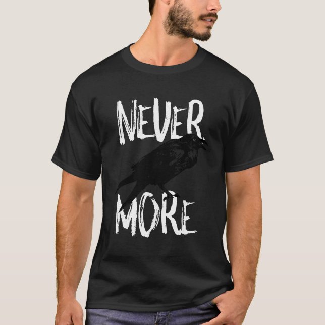 Aldrig mer Raven Poe Bok T Shirt (Framsida)