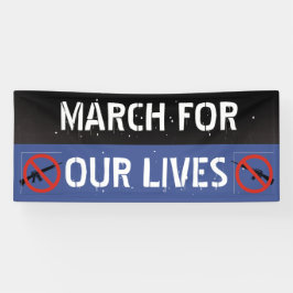 Aldrig mer Roligt Reform March for our Lives Banne