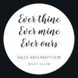 Aldrig någonsin har jag någonsin haft våra bröllop runt klistermärke<br><div class="desc">Anpassa din bröllopsmottagning med de här evigheterna,  Alltid mina och Alltid vår personlig anpassningsbar tryckte kackelsigiga bröllopsmärken eller kuvertförseglingar.</div>