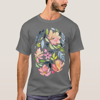 Aldrig Nog Blommor rolig T Shirt