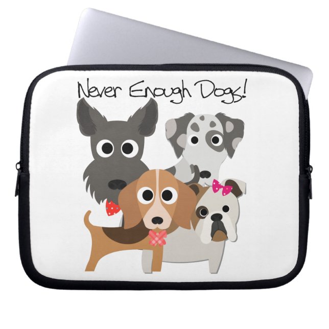 Aldrig nog Hundar Laptop Sleeve (Framsidan)