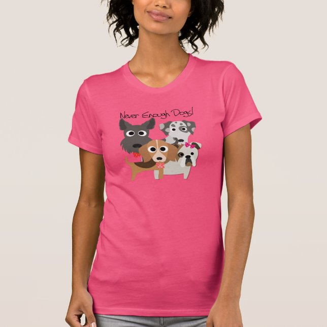 Aldrig nog Hundar T-shirt (Framsida)