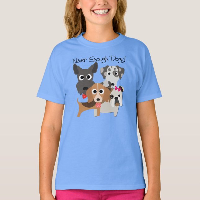 Aldrig nog Hundar T Shirt (Framsida)