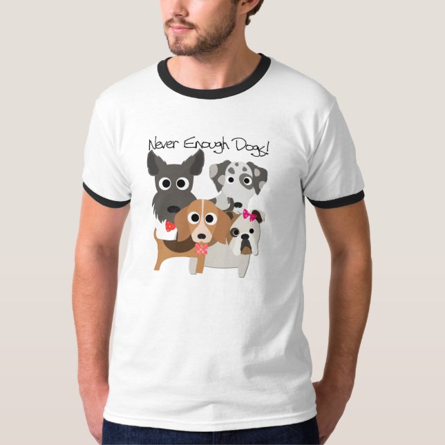 Aldrig nog Hundar Tee Shirt (Framsida)