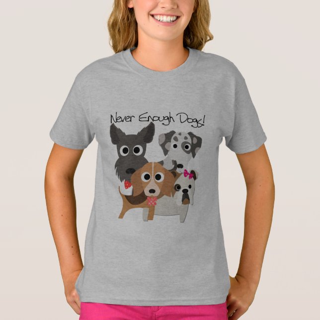 Aldrig nog Hundar Tee Shirt (Framsida)