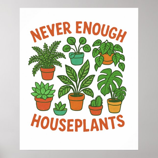 Aldrig Nog med Krukväxter Poster (Framsidan)