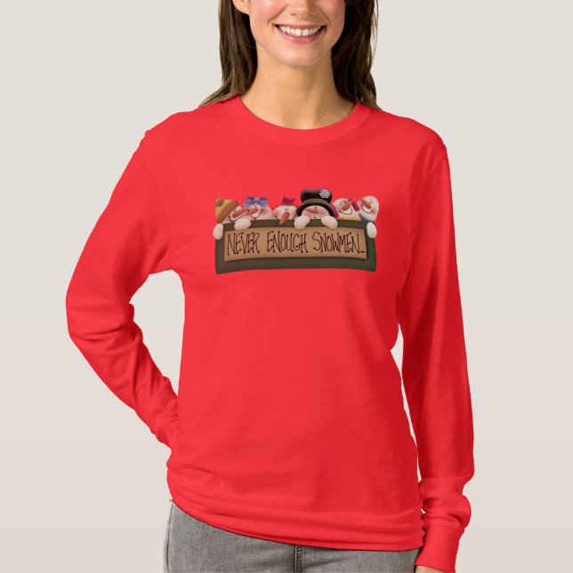 Aldrig nog snögubbear tee shirt (Framsida)