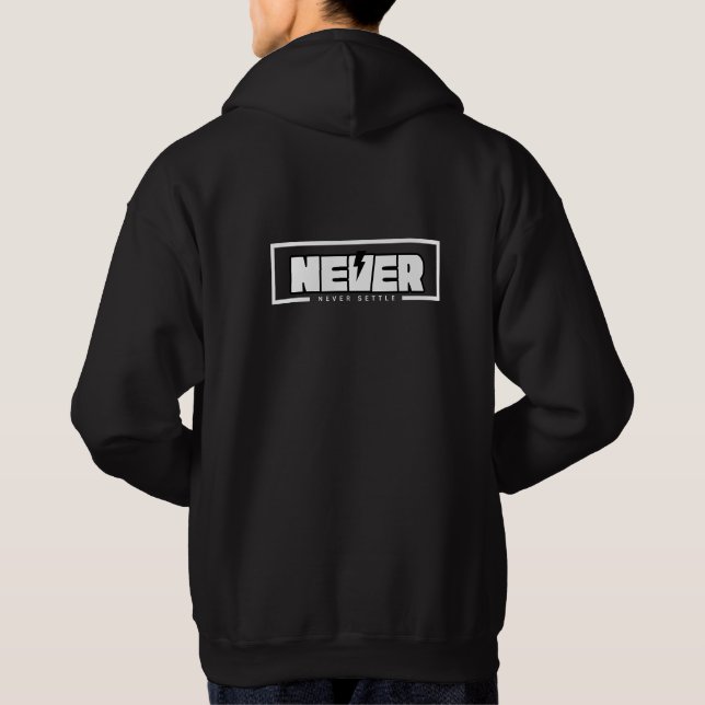Aldrig nöja sig hoodie (Baksida)