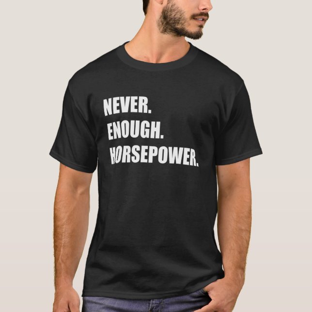 Aldrig Nok Hästkraft Rollig Bil Guy Racing Drift T Shirt (Framsida)