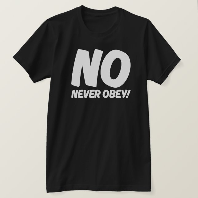 Aldrig Obey! T-Shirt Black MANAR (Design framsida)