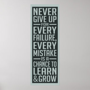 ALDRIG poster av GE UP-motivation
