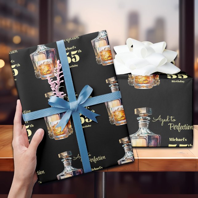Aldrig sämre - Herrens 55-års whisky-födelsedag Presentpapper (Skapare uppladdad)