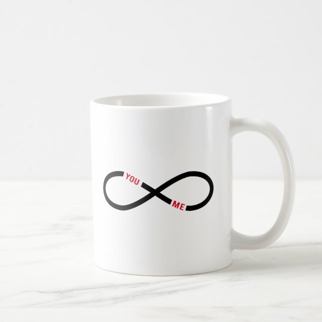 aldrig sinande kärlek, oändlighet undertecknar dig kaffemugg (Höger)