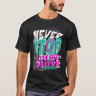 Aldrig Sluta – Experimentell typografi fet t-shirt