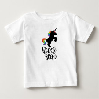 Aldrig sluta Häst tryckt T-Shirt