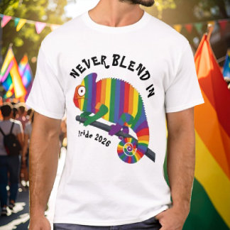 Aldrig Smälta In Regnbåge Kameleont Pride T Shirt