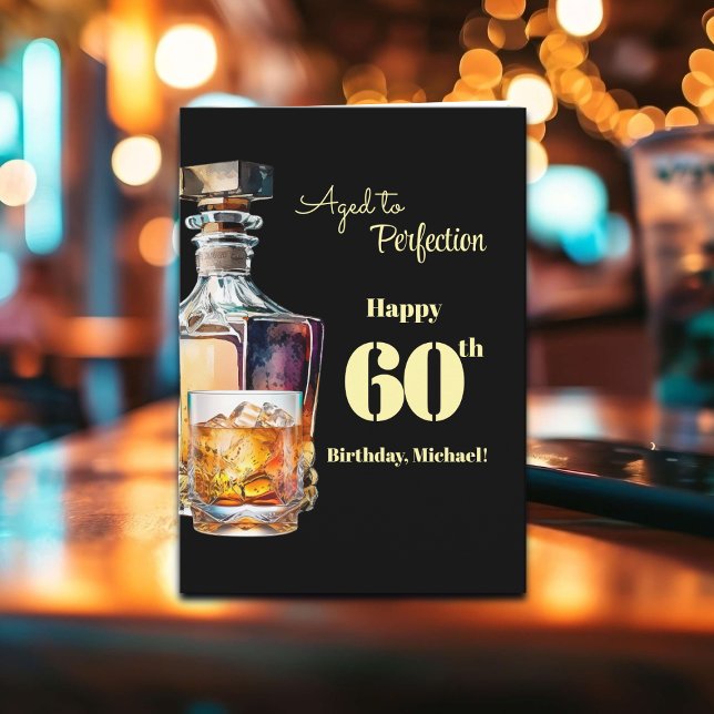 Aldrig som Bäst Mäns 60-års Whisky Födelsedag  Kort (Skapare uppladdad)