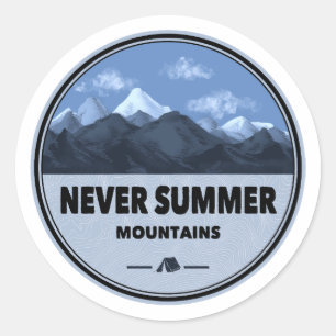 Aldrig sommarbergen Colorado Camping Runt Klistermärke