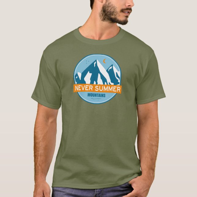 Aldrig sommarbergen Colorado Stars Måne T Shirt (Framsida)