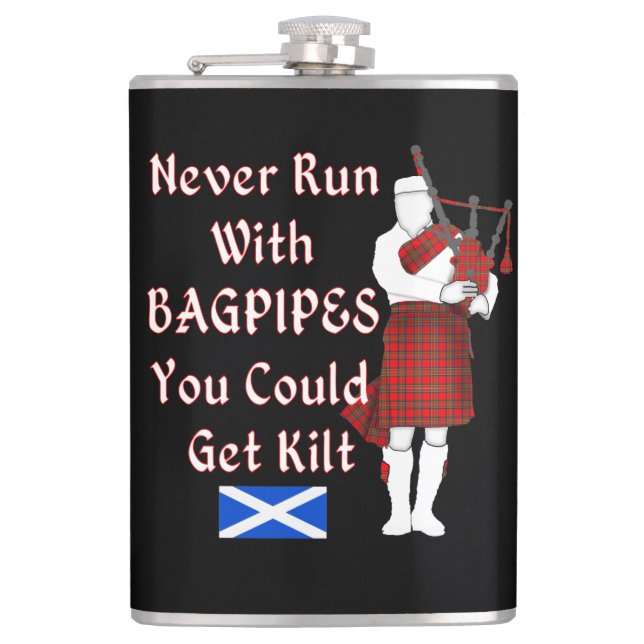 Aldrig Springa med väskor kan man få kilt Fickplunta (Framsidan)