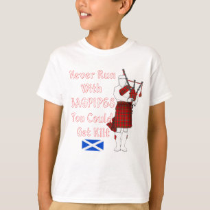 Aldrig Springa med väskor kan man få kilt T Shirt