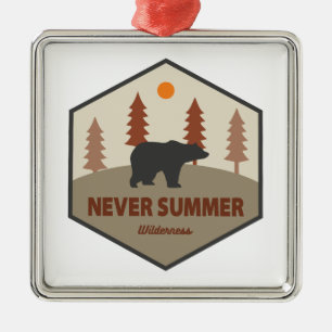 Aldrig Summer Wilderness Colorado Bear Julgransprydnad Metall