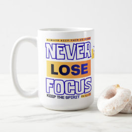 Aldrig tappa fokus kaffemugg