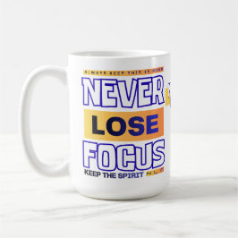 Aldrig tappa fokus kaffemugg