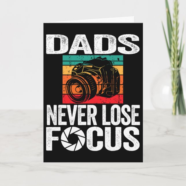 Aldrig tappa fokus Kamera Fars dag Fotograf D Kort (Framsida)