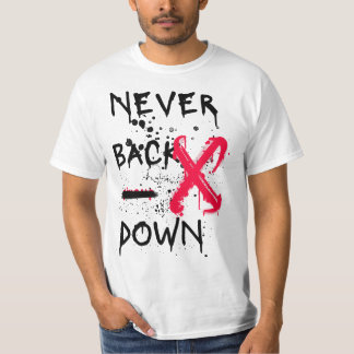 ALDRIG TILLBAKA MOTIVERAD MOTIVERAD ÖVERORDNAD MOT T SHIRT