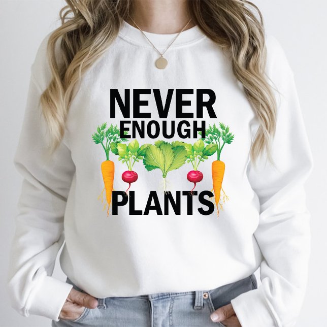 Aldrig tillräckligt många växter  Älskare Mamma Wh T Shirt (Never Enough Plants Gardening Lover Mom White T-Shirt)