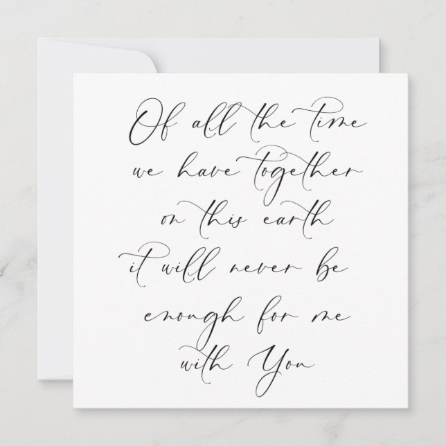 Aldrig tillräckligt med tid med er Bröllop-årsdag (Framsida)