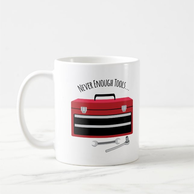 Aldrig tillräckligt med Verktyg Kaffemugg (Vänster)