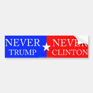 "Aldrig trumf, aldrig Clinton" bildekal