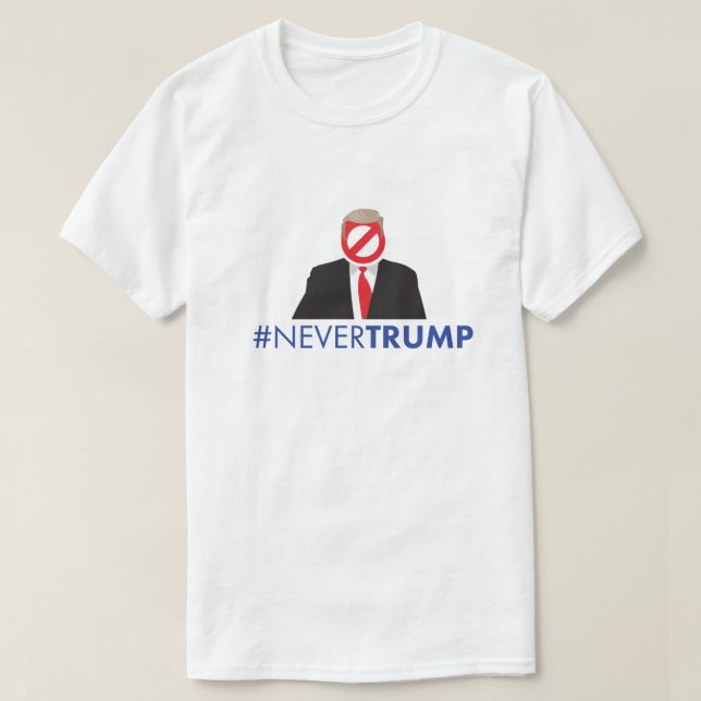 Aldrig trumfskjorta tee shirt (Design framsida)