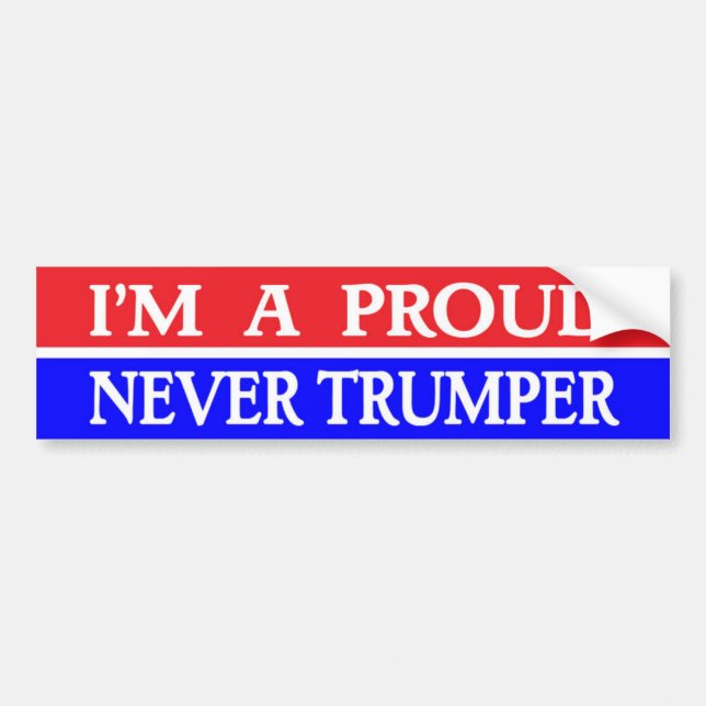ALDRIG TRUMPER Bumper Sticker 2020 Val Bildekal (Framsidan)