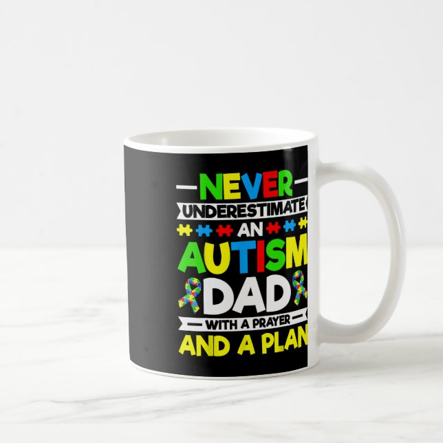 Aldrig underskatta en autism Pappa - autism Awaren Kaffemugg (Höger)