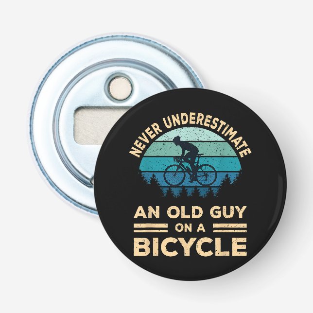 Aldrig underskatta en gammal kille på en cykel? flasköppnare (Framsidan)
