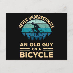 Aldrig underskatta en gammal kille på en cykel? helg vykort