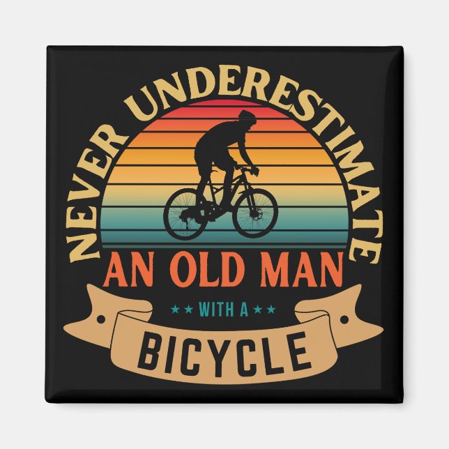 Aldrig underskatta en gammal man med en cykel magnet (Framsidan)