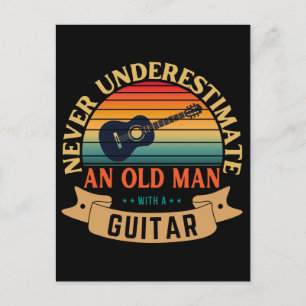 Aldrig underskatta en gammal man med en gitarr vykort